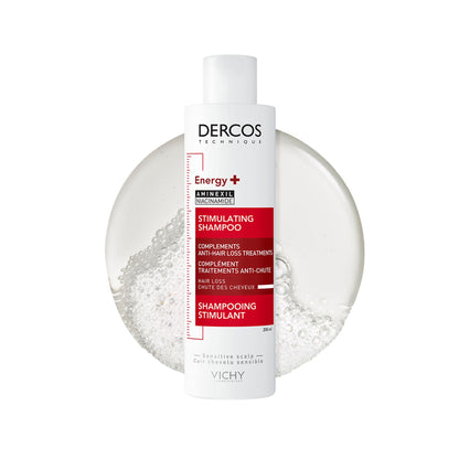 VICHY DERCOS SHAMPOOING ENERGISANT+ ANTI-CHUTE 200 ML = FORMAT VOYAGE 50 ML OFFERT
