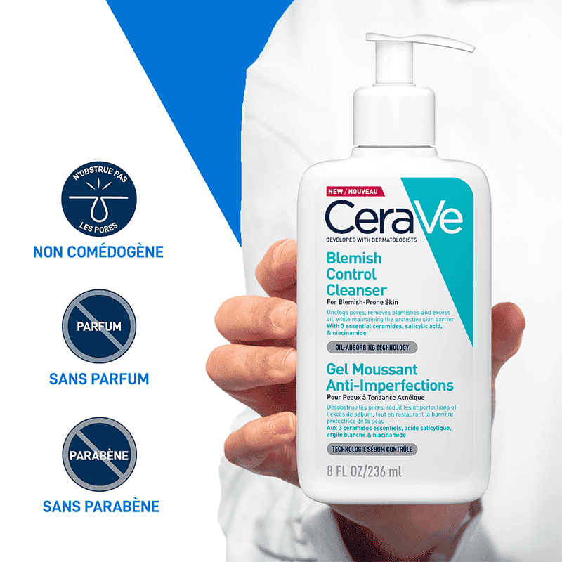 Cerave gel moussant Blemish anti imperfections 236ml