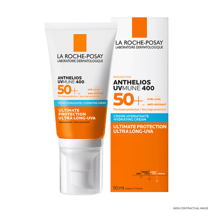 LA ROCHE POSAY OFFRE ANTHELIOS UVMUNE 400 CREME HYDRATANTE SPF 50+ INVISIBLE 50 ML = EAU THERMAL 50ML OFFERTE