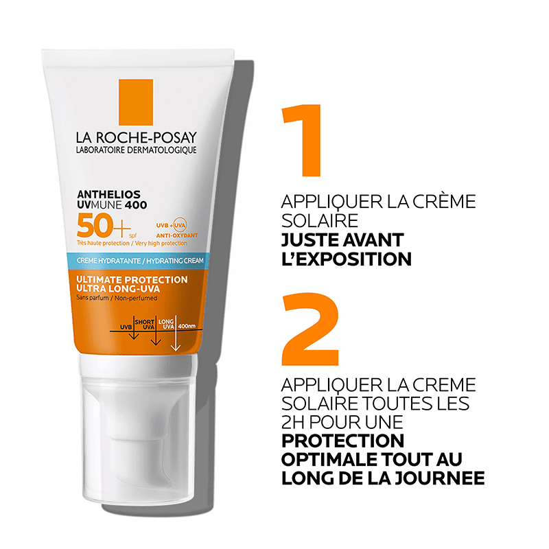 LA ROCHE POSAY OFFRE ANTHELIOS UVMUNE 400 CREME HYDRATANTE SPF 50+ INVISIBLE 50 ML = EAU THERMAL 50ML OFFERTE