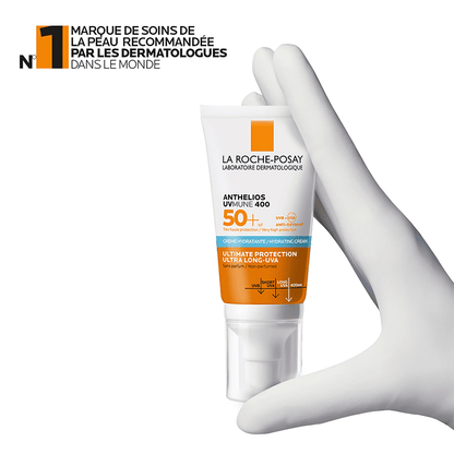 LA ROCHE POSAY OFFRE ANTHELIOS UVMUNE 400 CREME HYDRATANTE SPF 50+ INVISIBLE 50 ML = EAU THERMAL 50ML OFFERTE