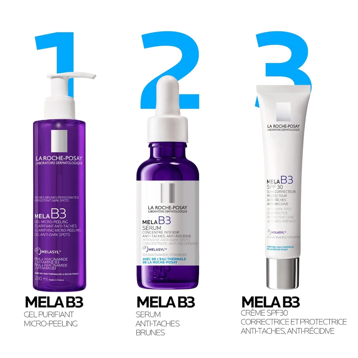 La Roche-Posay Mela B3 Clarifying Micro-Peeling Cleanser 200ml – Réduit Taches Brunes et Uniformise le Teint