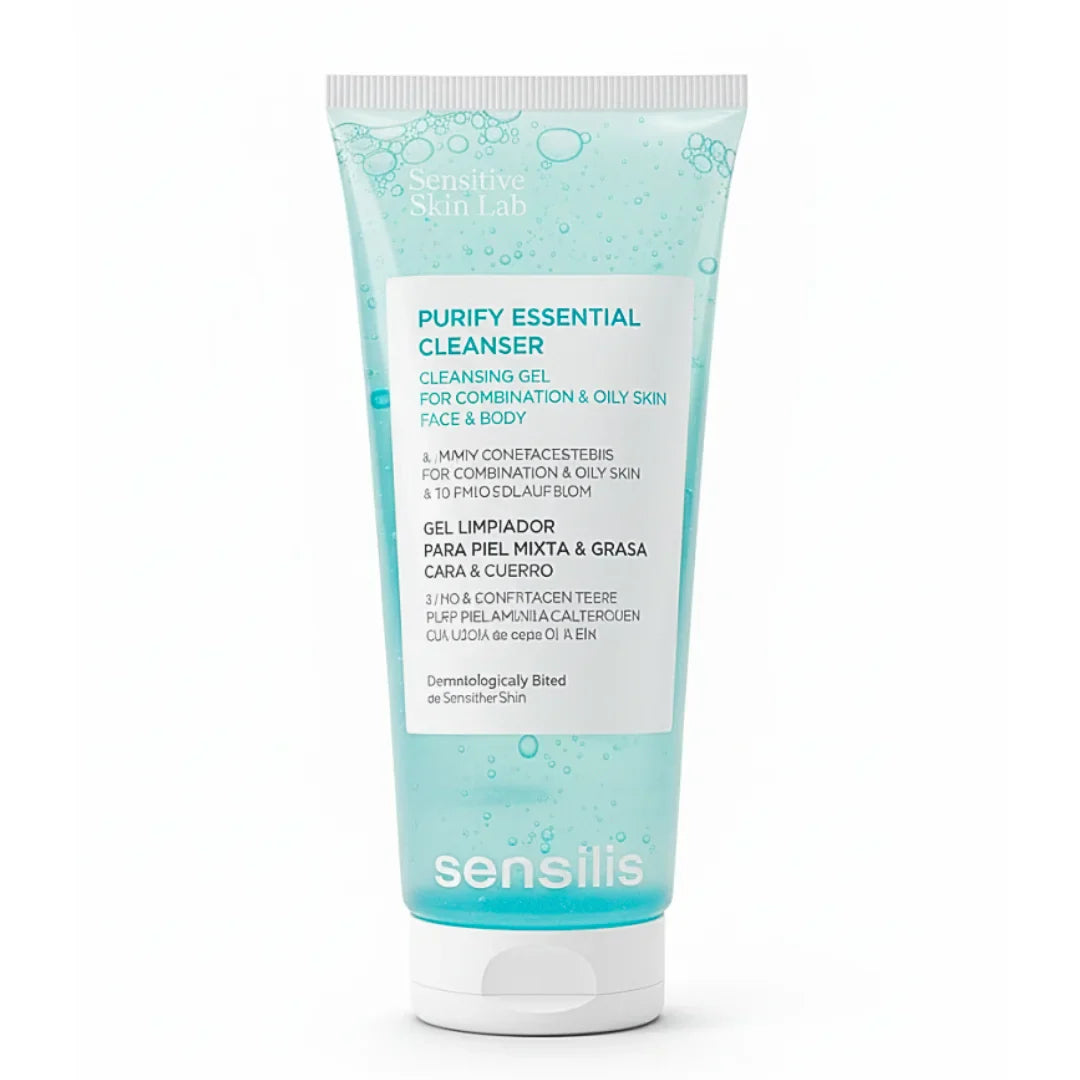 Sensilis Purify Essential Cleanser 200ml – Gel Nettoyant Purifiant & Équilibrant Peaux Mixtes à Grasses