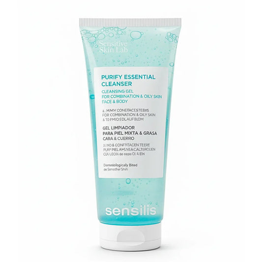Sensilis Purify Essential Cleanser 200ml – Gel Nettoyant Purifiant & Équilibrant Peaux Mixtes à Grasses