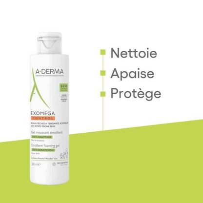 A-Derma Exomega Gel moussant émollient anti-grattage 200 ml