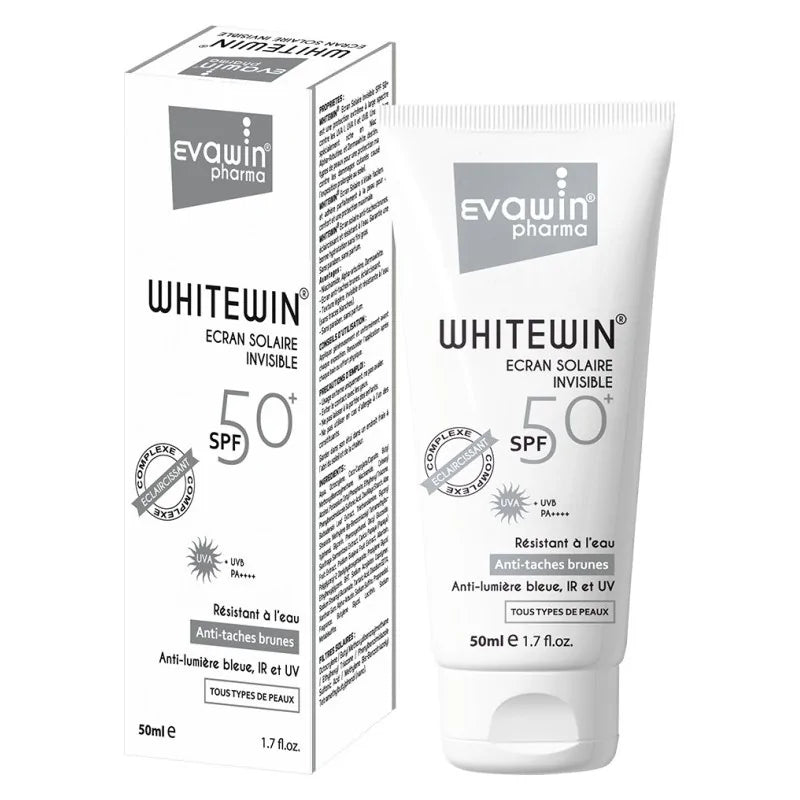 EVAWIN WHITEWIN Écran Solaire Invisible Anti-Taches SPF 50+ 50 ml – Protection Éclat et Teint Uniforme
