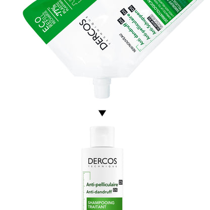 VICHY DERCOS TECHNIQUE ECO-RECHARGE SHAMPOOING ANTIPELLICULAIRE DS - Cheveux normaux-a-gras-390ml