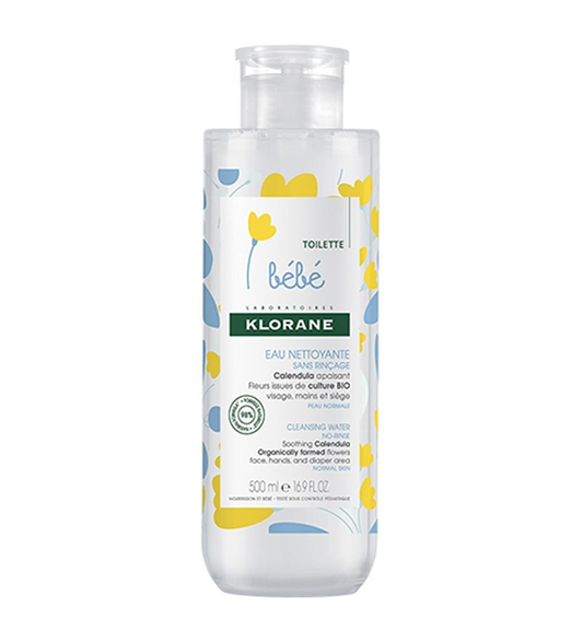KLORANE BEBE EAU NETTOYANTE SANS RINÇAGE 500ML