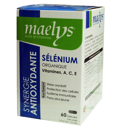 Maelys Selenium 60 Gelules + Oxyskin Ecran Solaire Spf50+50ml pack