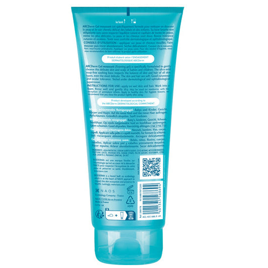 BIODERMA ABCDERM GEL NETTOYANT MOUSSANT DOUX 200 ML
