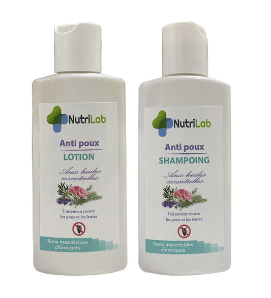 Nutrilab anti poux lotion et shampoing 125ml pack 2en1