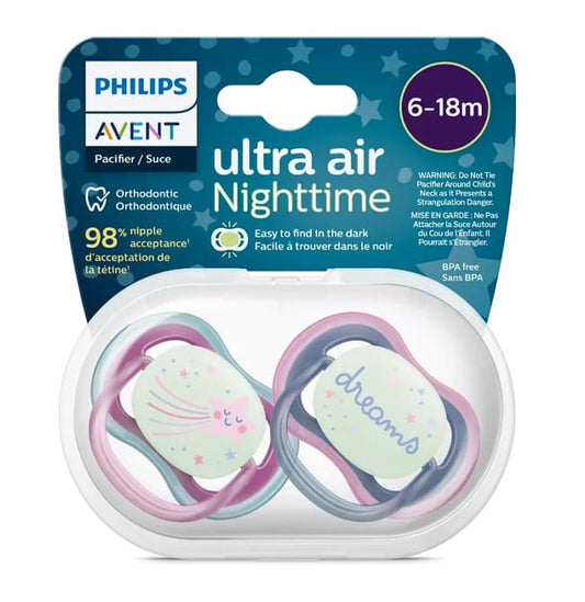 Avent ultra air night Time Sucette Girl 6-18M SCF376/14