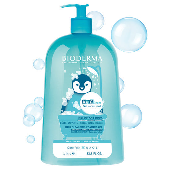 BIODERMA ABCDERM GEL NETTOYANT MOUSSANT DOUX 1L